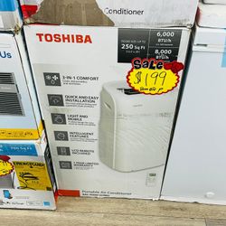 TOSHIBA PORTABLE AIR CONDITIONER 8000BTU NEW