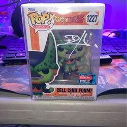 Dbz Cell Funko Pop Signed By Dameon Clark Authenticated