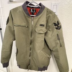 JINX Halo UNSC Bomber Military Quilted Jacket Green Gamer Collector Mens Size M