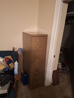 4-Drawer Metal Vertical Filing Cabinet-$50