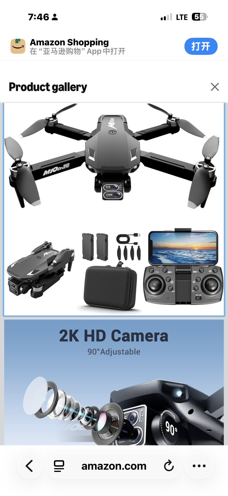 New In Box! Drone with Camera for Adults Kids 2k One-Key Take Off/Landing FPV RC Drone with Camera for Beginners Headless Mode, 3 Speeds, 360° Flip, 2