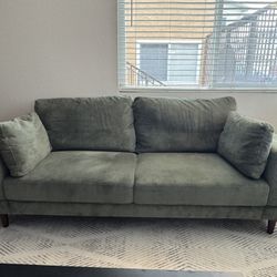 Modern Green Sofa - Excellent Condition