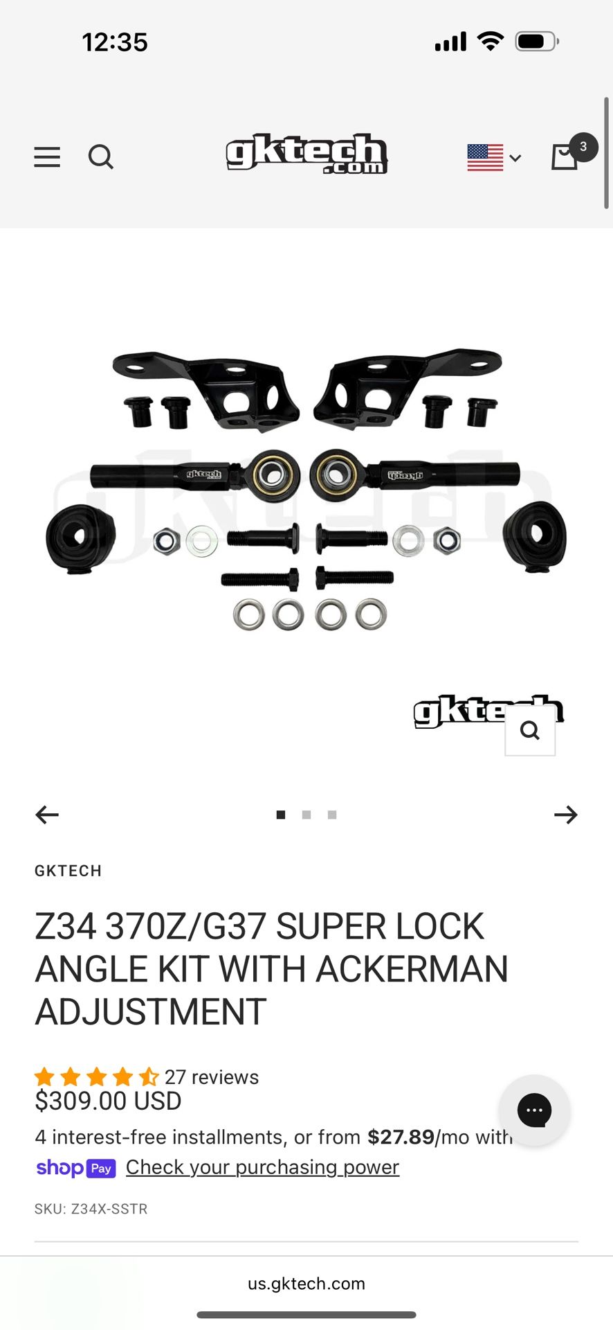 370z G37 Angle Kit