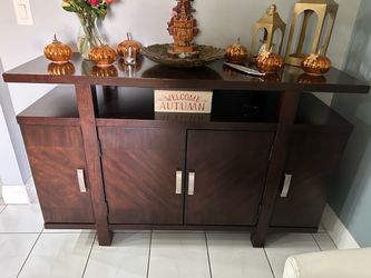 Dark Wood Buffet Sideboard Cabinet