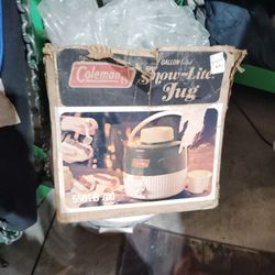 Ventege 70's Coleman Water Jug 1gal In Original Box