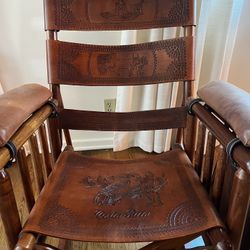 Authentic Costa Rica Rocking Chairs And Footstool