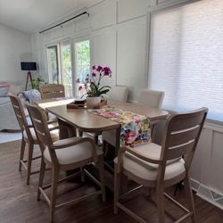 Dining Table Counter Height With 6 Chairs