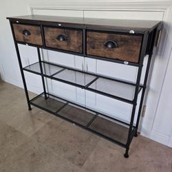 New 38” Console Table With 3 Drawers 