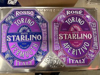 Hotel Starlino Torino Metal Signs Set of 2
