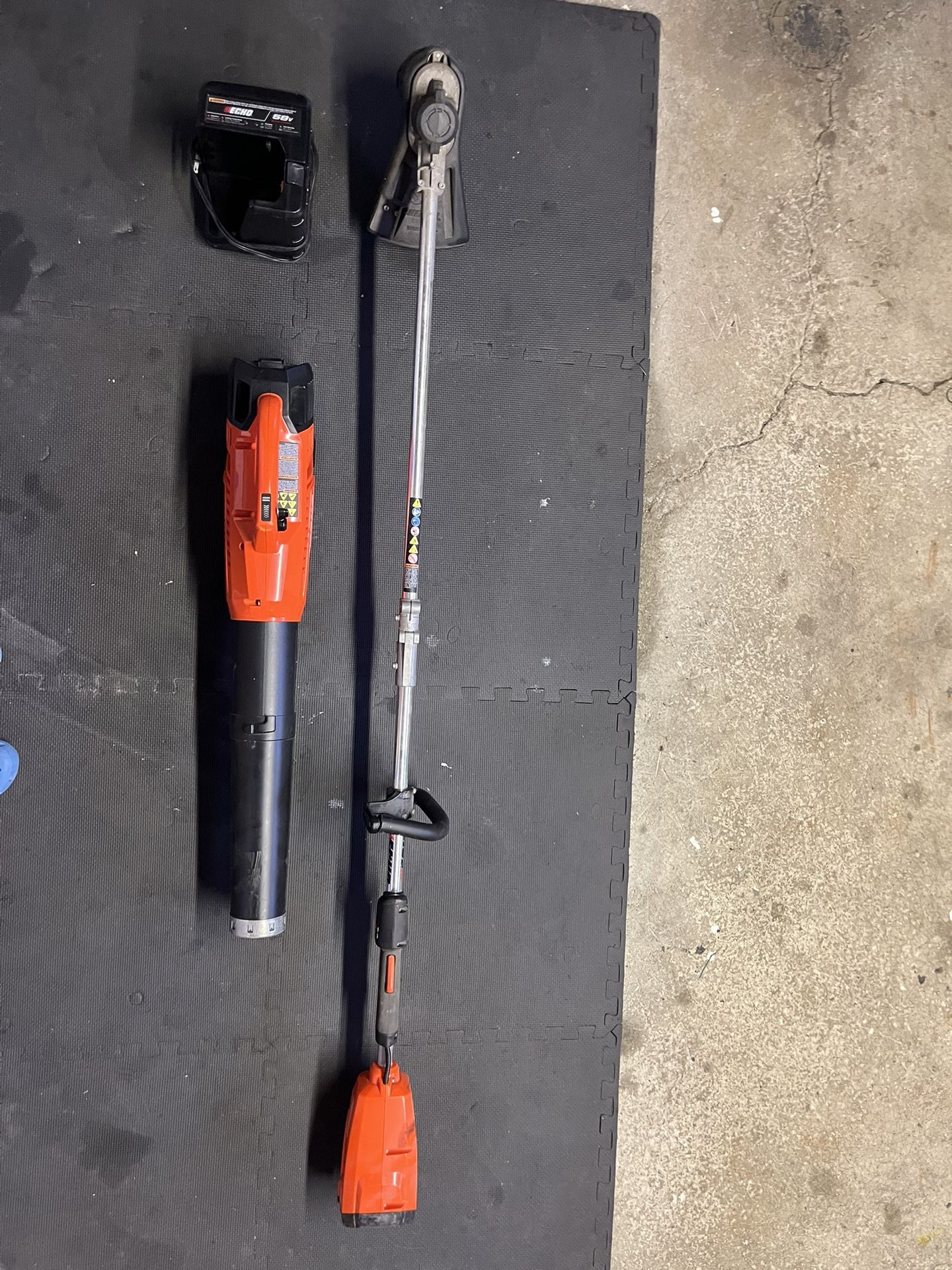 ECHO 58V Leaf Blower, String Trimmer And Battery Charger
