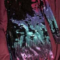 Multicolor sequined dress