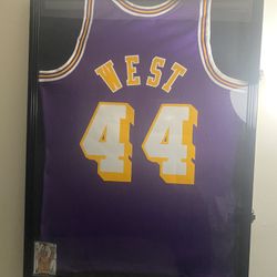 Jerry West Throwback Jersey CLASSIC DISPLAY CASE