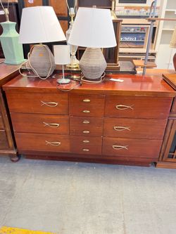 MCM retro vintage wood dresser (in store)