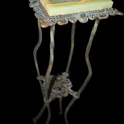 Green onyx Late 1800s Antique Sidestand