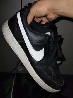 Black and white Nike shoes
