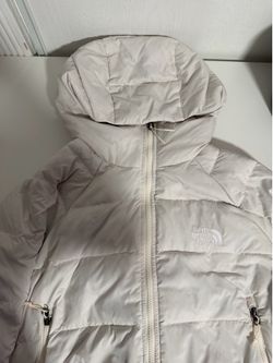Authentic The North Face Women's Puffer Jacket - White/Cream - Size L