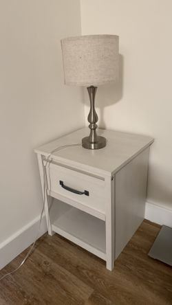 Nightstand White Wood Like New