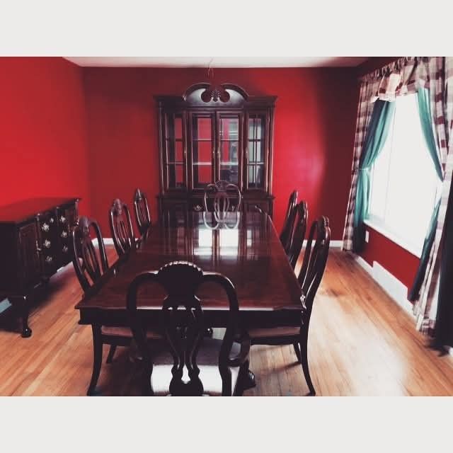 Dining Room Table Set Chairs Hutch