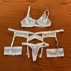 Blue Lingerie Rave Set