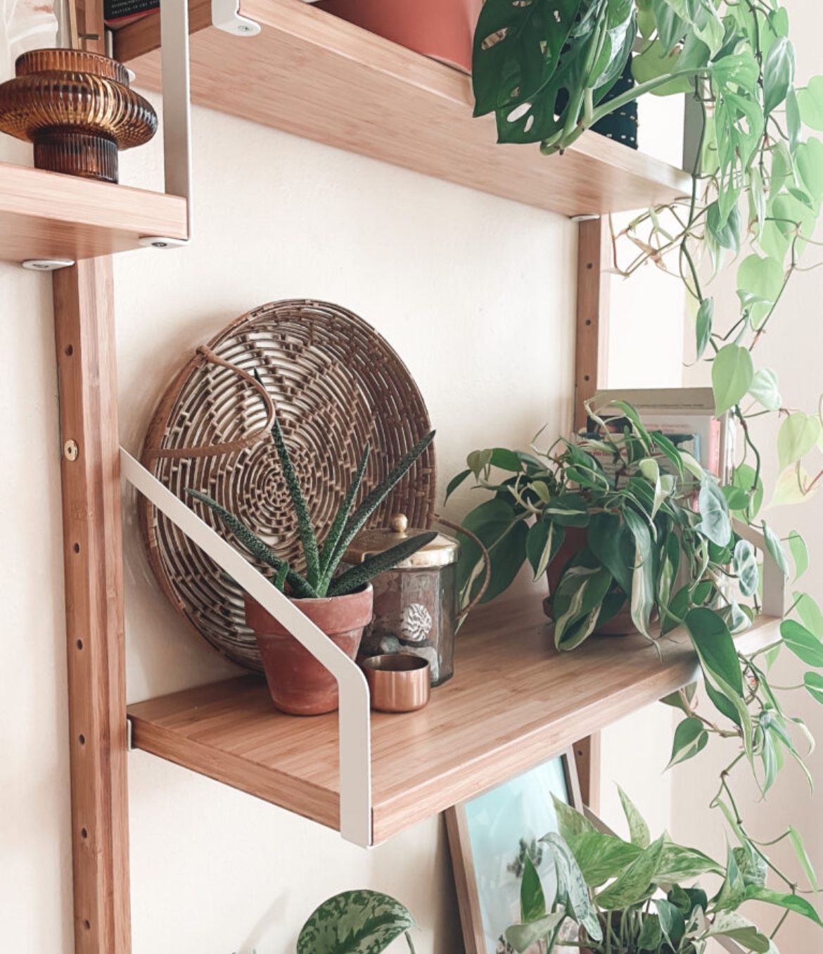 Ikea Svalnas Bamboo Wall shelf (5 Shelf Version)
