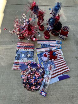 July 4th patriotic lot new and used items