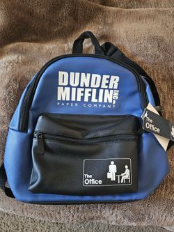 Brand New The Office Dunder Mifflin Mini Backpack Bioworld Blue Black