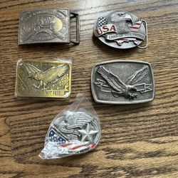 Set Of 5 Belt Buckles