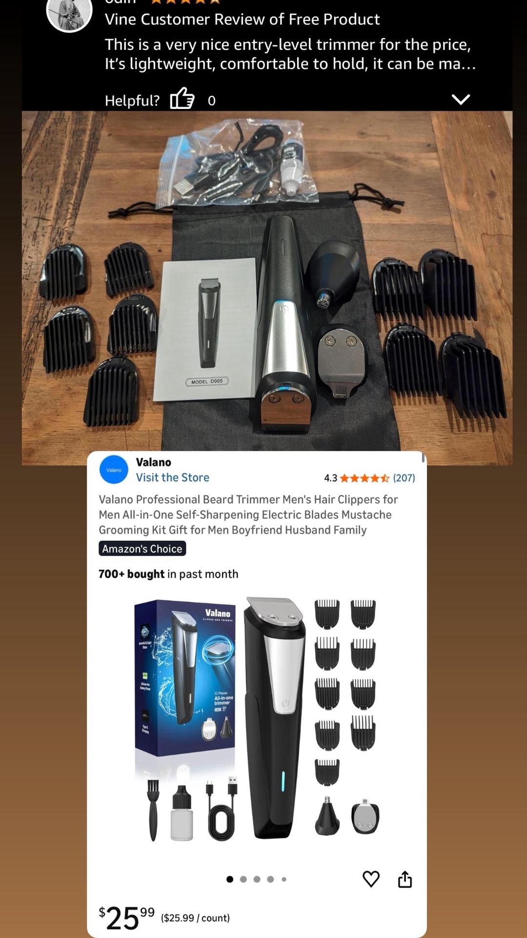 Professional Beard Trimmer Men's Hair Clippers for Men All-in-One Self-Sharpening Electric Blades Mustache Grooming Kit Gift for Men Boyfriend Husband