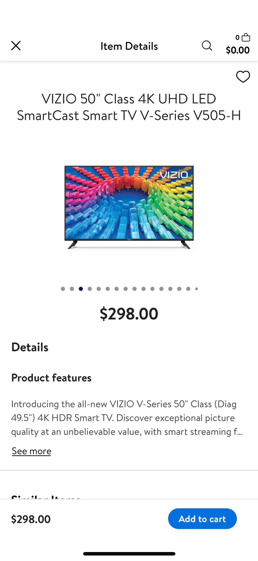 VIZIO V-Series ™ 50” Class 4K HDR Smart TV