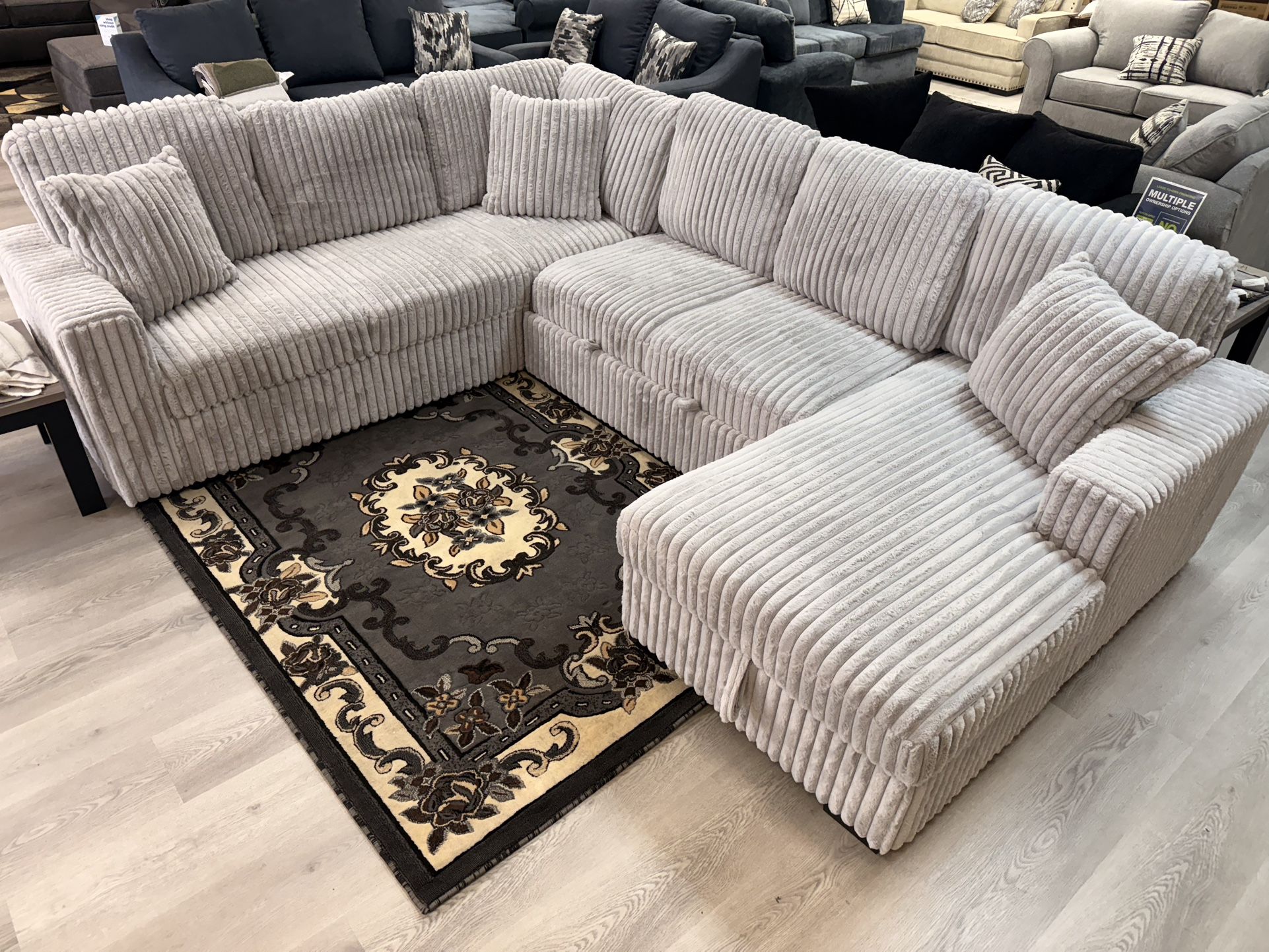 NEW CORDUROY SLEEPER SECTIONAL 