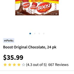 Boost Original Chocolate Milk Nestle 