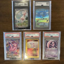 Pokemon Cards Mew Slabs 