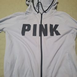PINK VICTORIA SECRET ZIP UP HOODIE