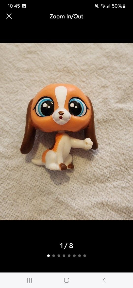 LPS Otis Beasley Beagle Dog Puppy. Brown, Orange & White with Blue Eyes. Item #3901. Year 2007. Pet Pawsabilities. RARE! Adorable Littlest Pet