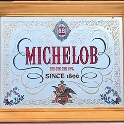 Vintage Stamford Art Michelob Since 1896 Beer Mirror - 11" x 14"