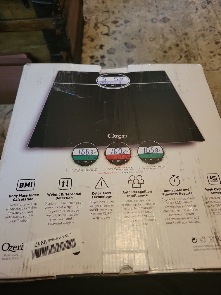 Ozeri Weight Master 400 Lbs Digital Bathroom Scale.