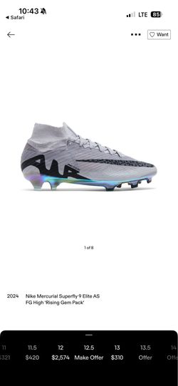 Nike mercurial elite “rising gem” color way size 4.5