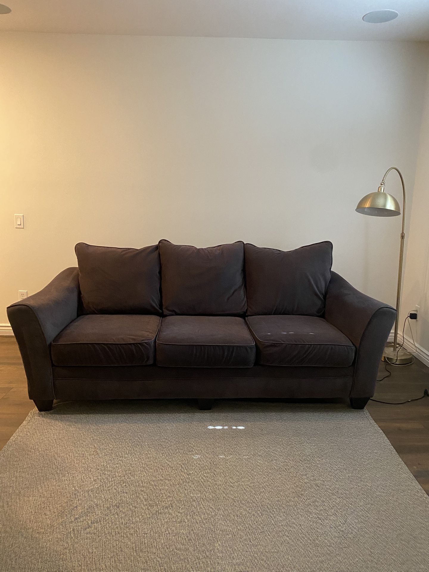 Grey Full Size Sleeper Sofa Couch 