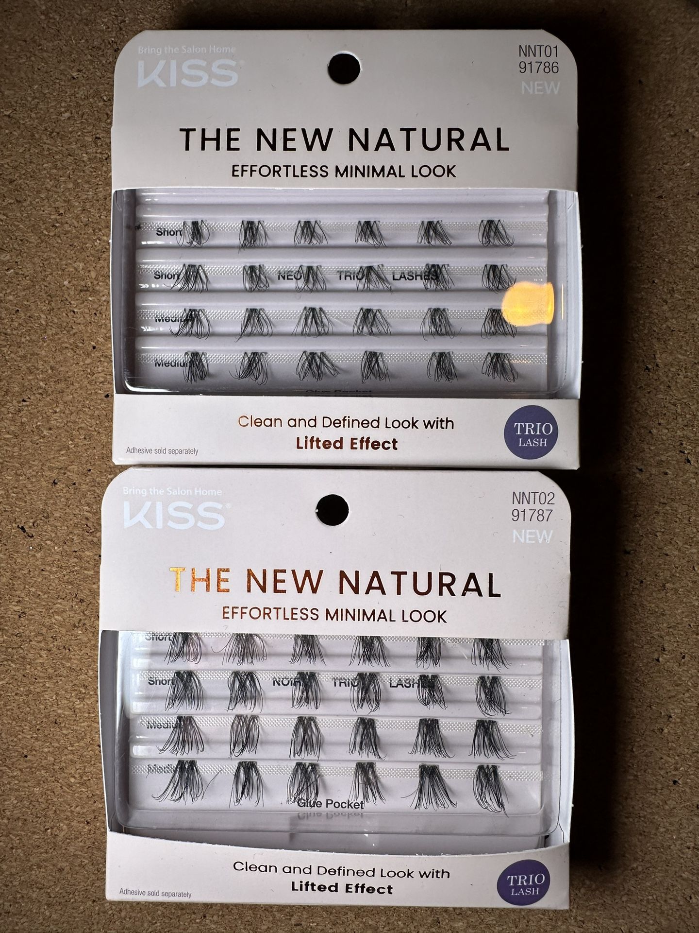 KISS - The New Natural Trio False Eyelashes, Noir (2 pack)
