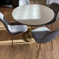 Marble Dining Table And Chairs