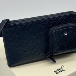 MONTBLANC M_GRAM 4810 BLACK LEATHER WALLET POUCH CLUTCH NEW 100% GENUINE $715