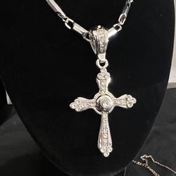 Cross Pendant With Chain & Bracelet 