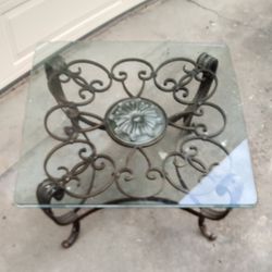 Large Elegant Glass 40" Square Coffee Table