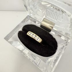 14k Diamond Channel Set Band 