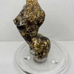 Condition: New  Rose petals & Gold Leaf Female Statue Ring Dish or Home decor.  Made from art-resin. Attached to a glass base stand.  $20 each. Choose