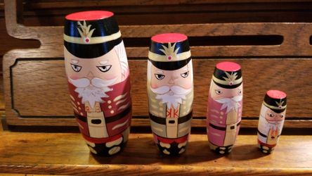 Vintage Soldier Nesting Dolls