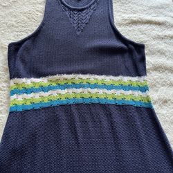 women’s Sleeveless Blue Maxi Dress