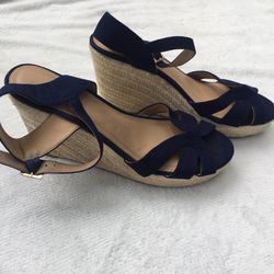 American Eagle Navy Blue Wedges