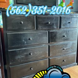 Nine Drawer Black Pinewood Dresser Comoda Cajonera Nueva 