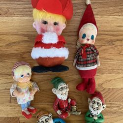 Vintage 60s 70s Christmas Holiday Elves Gnomes Japan 